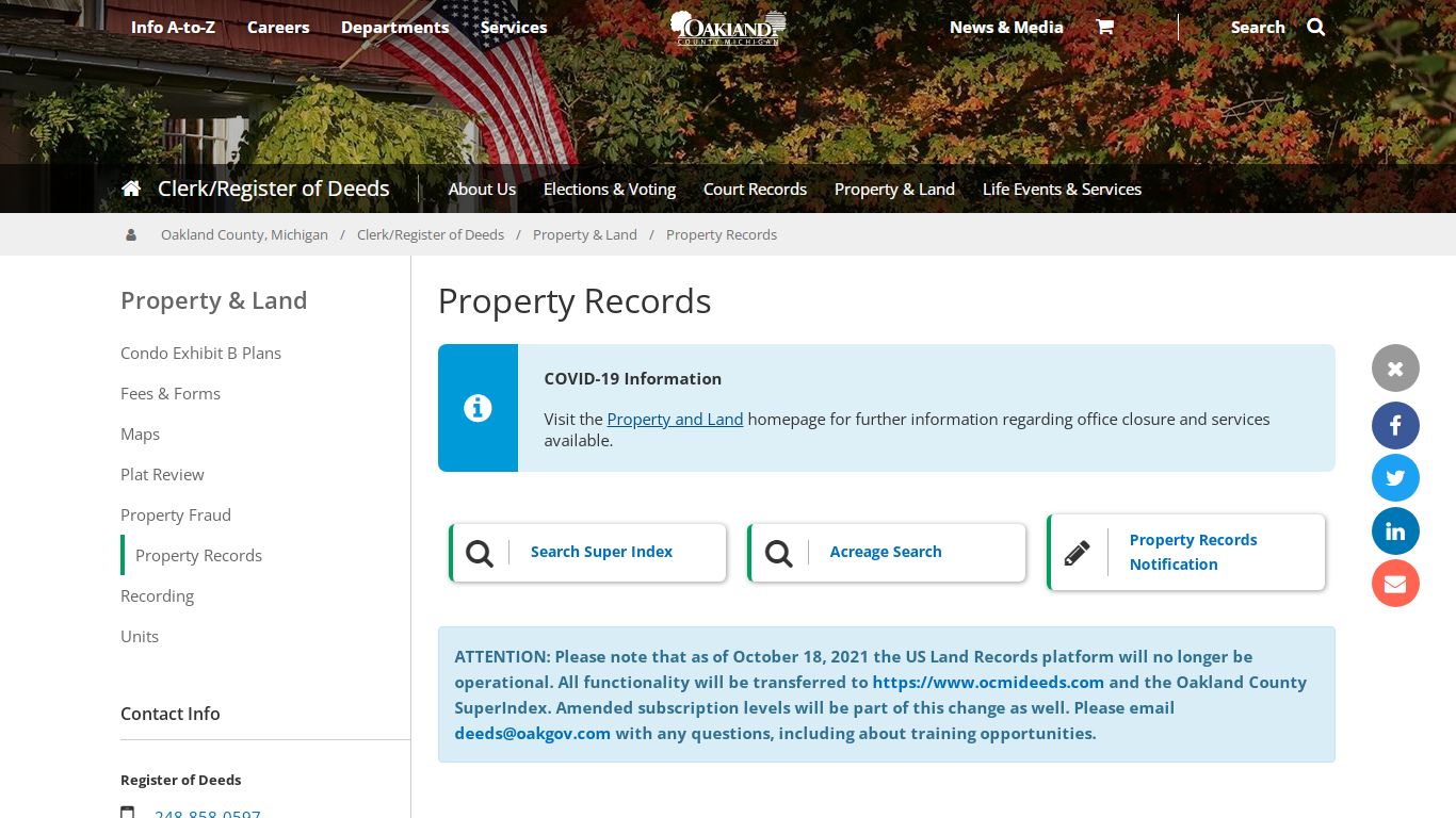 Property Records | Property & Land - Oakgov